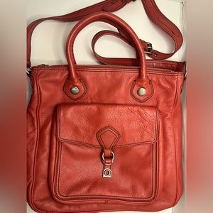Marc Jacobs rust colored large satchel shoulder bag dust bag excellent condition